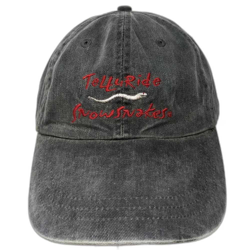 Zkapz Baseball Cap Gray One Size Telluride Snowsnakes Slideback Cotton hat
